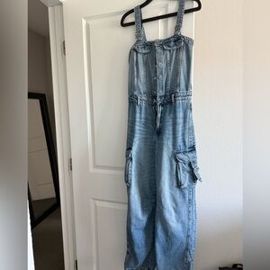 Zara denim overalls, cargo style size extra small brand new XS